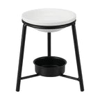 Detail van de zwarte smeedijzeren Noire aroma brander