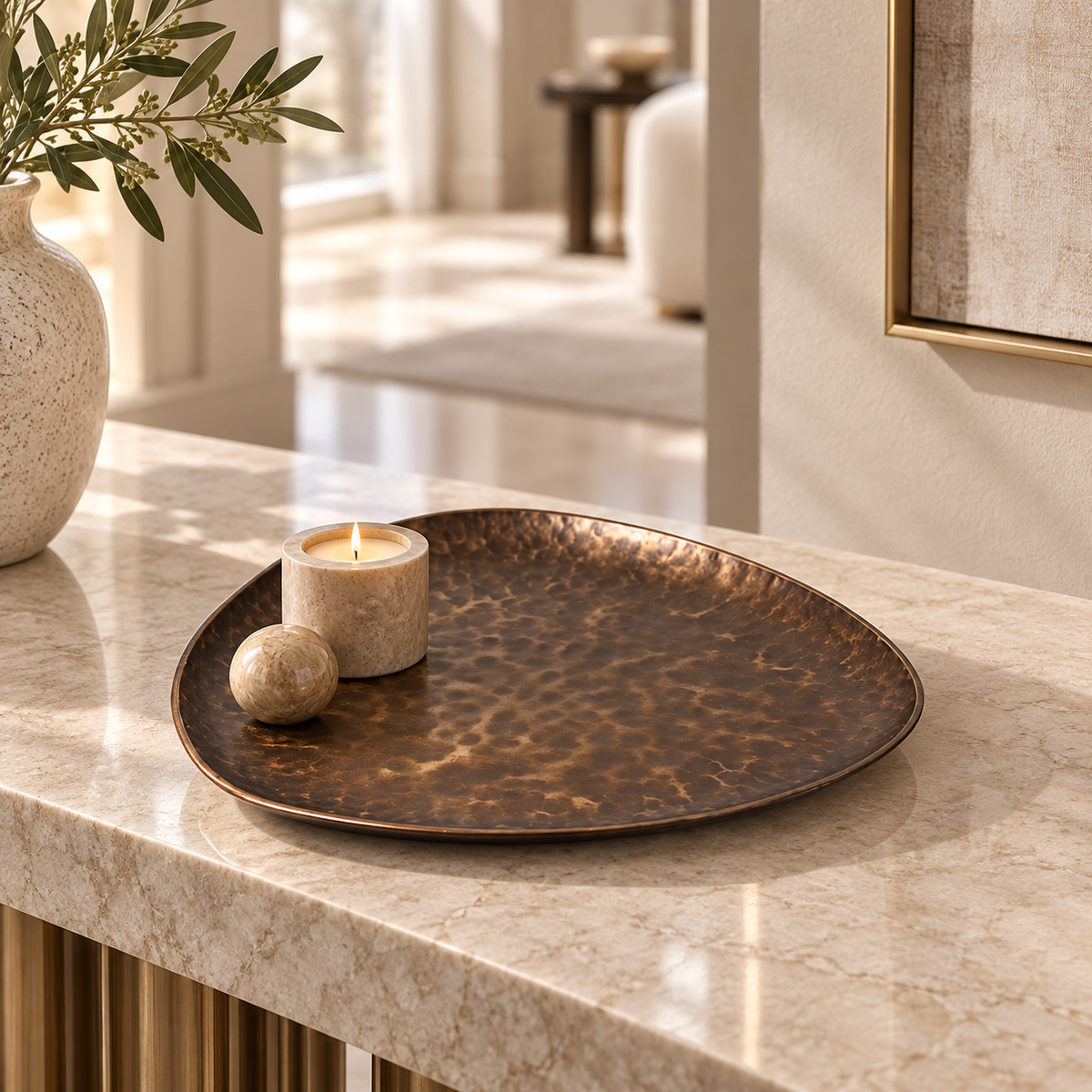 Hammered bronze | Tray
